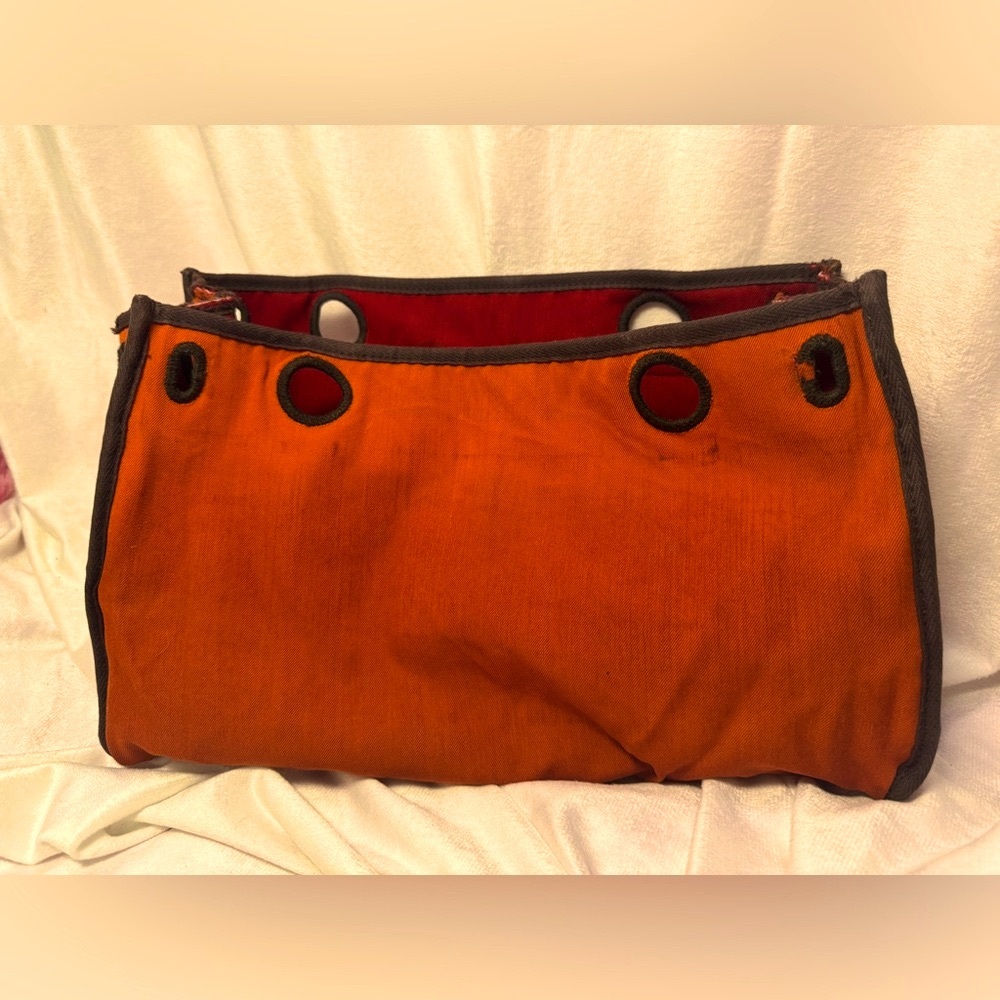 Hermès Herbag Cabas PM Reversible Orange Red Canvas Tote Authentic Hermès - Picture 13 of 16